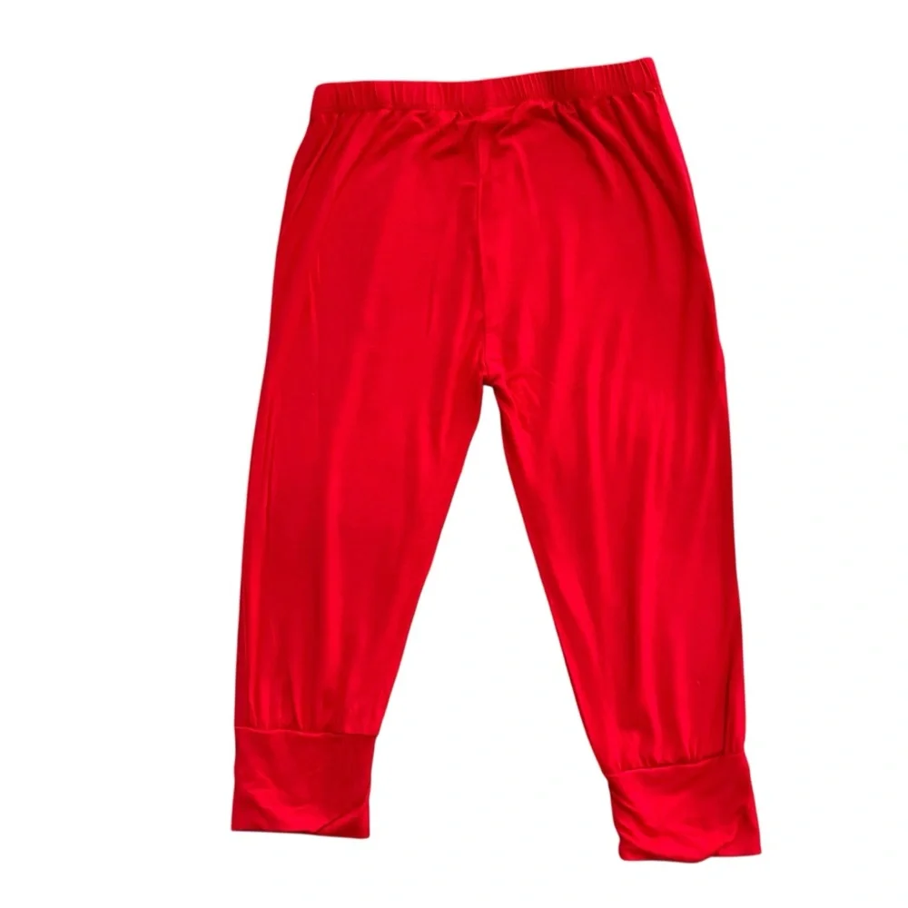 Little Lovies Closet 5T Handmade Solid Red Kids' Pajama Set